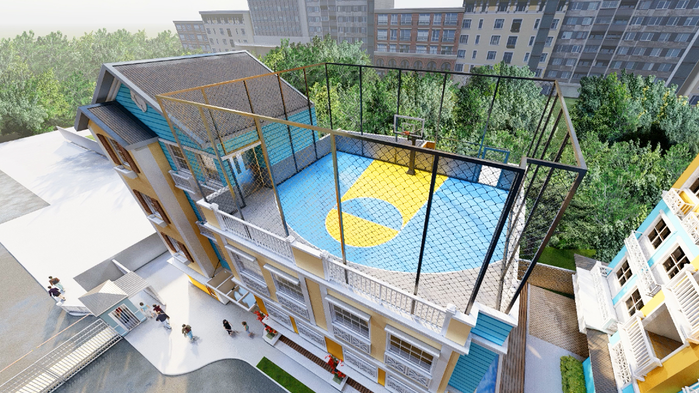 ROOFTOP BBALL COURT
